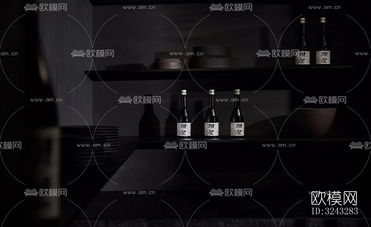 日式日韩料理效果图下载（渲染图12）