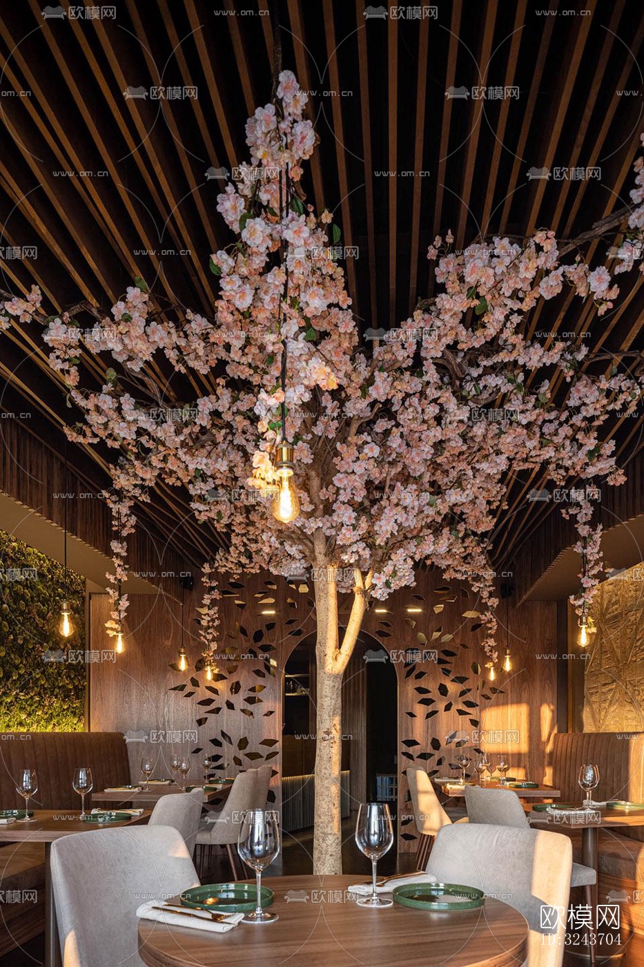 现代西餐厅效果图下载（渲染图9）