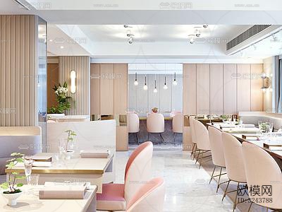 现代西餐厅效果图下载（渲染图3）