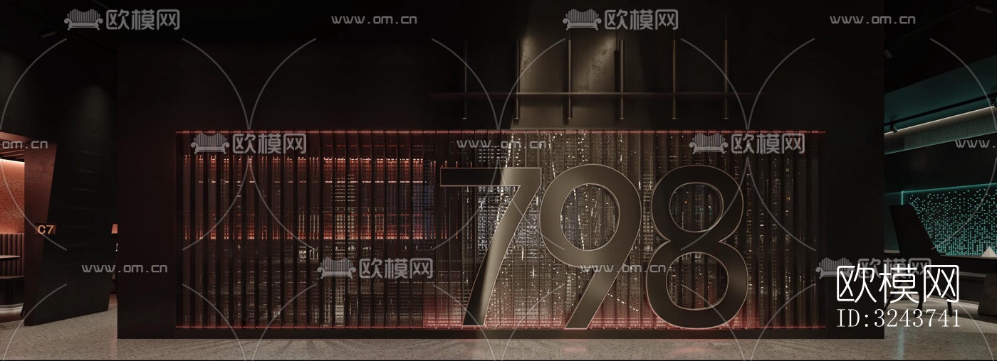 现代西餐厅效果图下载（渲染图3）