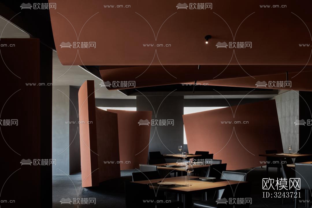 现代西餐厅效果图下载（渲染图12）