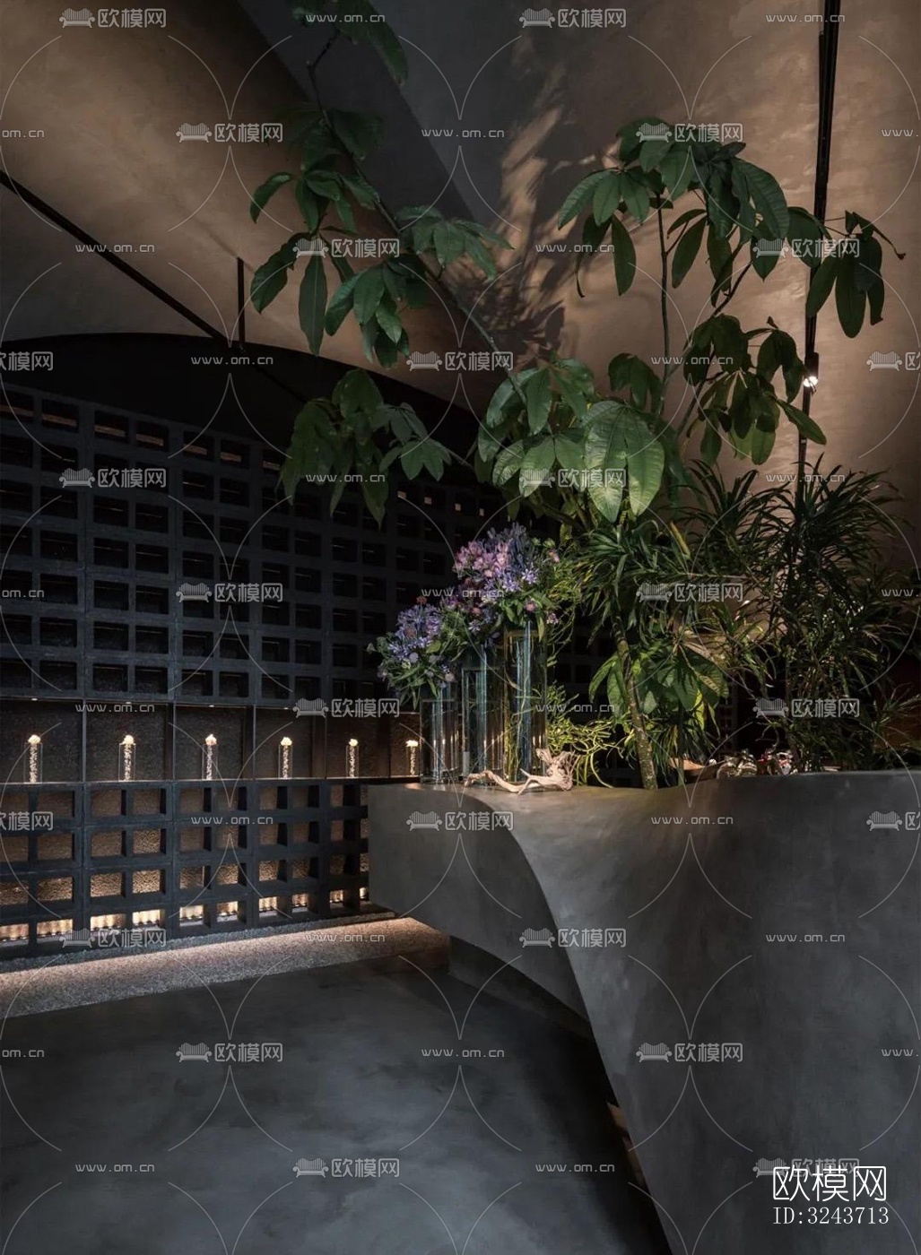 现代西餐厅效果图下载（渲染图3）