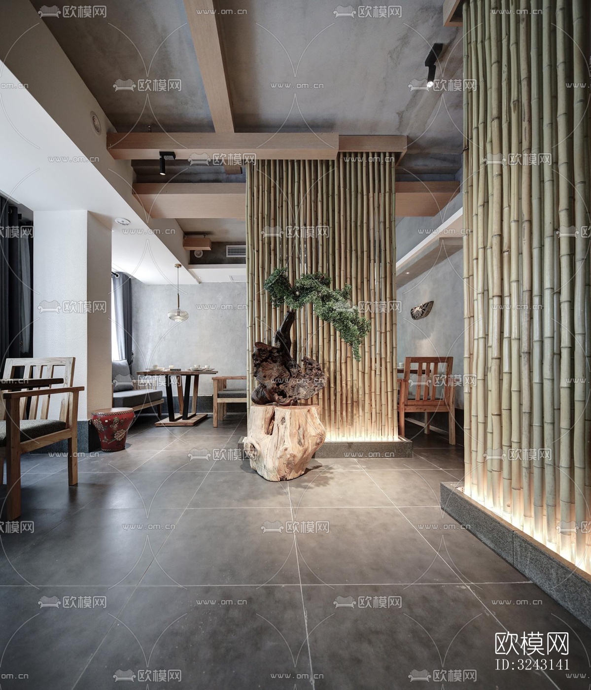 侘寂日韩料理效果图下载（渲染图12）