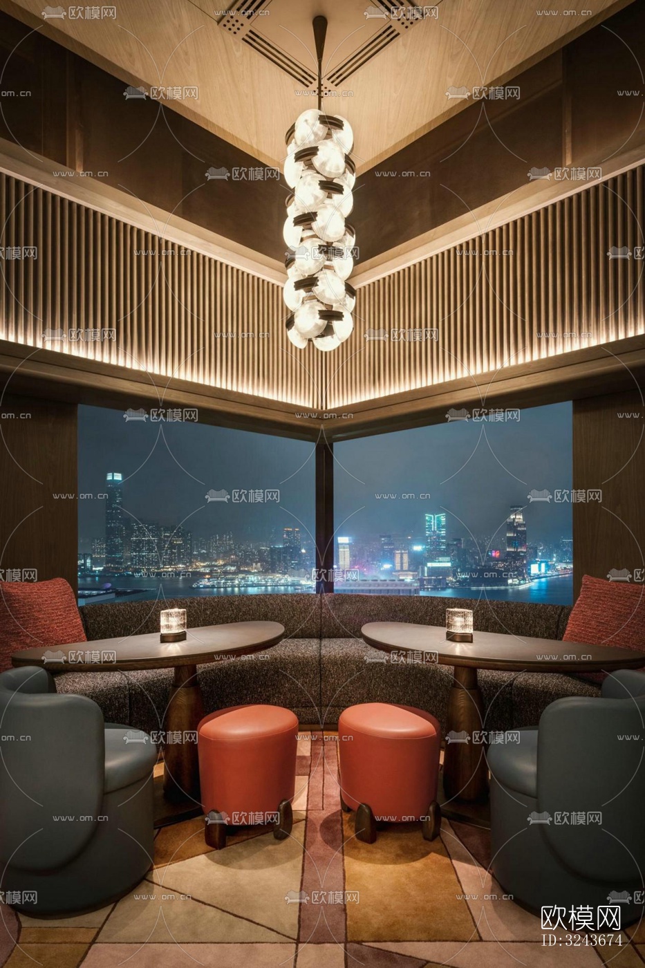 现代西餐厅效果图下载（渲染图14）