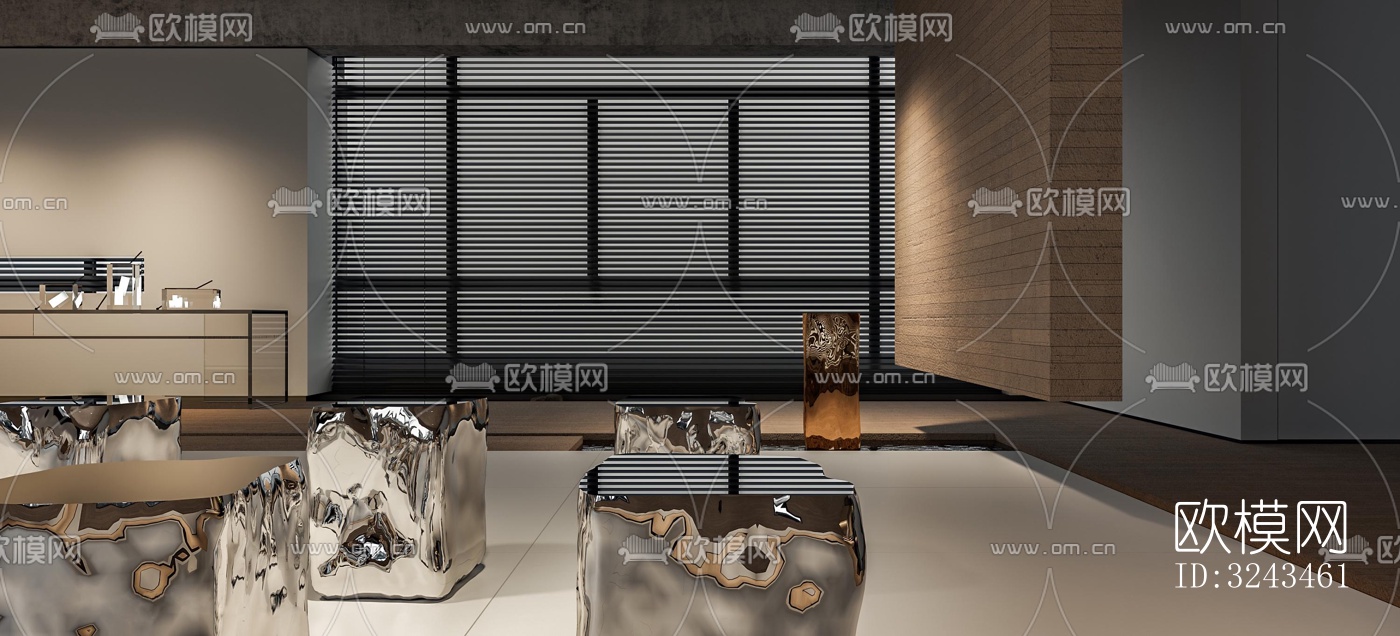 新中式茶馆效果图下载（渲染图14）