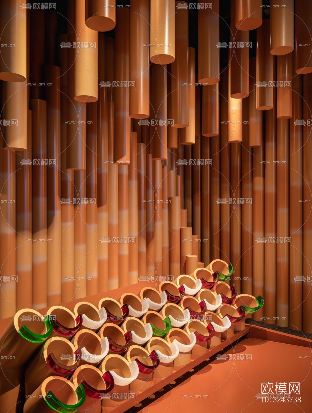 现代西餐厅效果图下载（渲染图5）