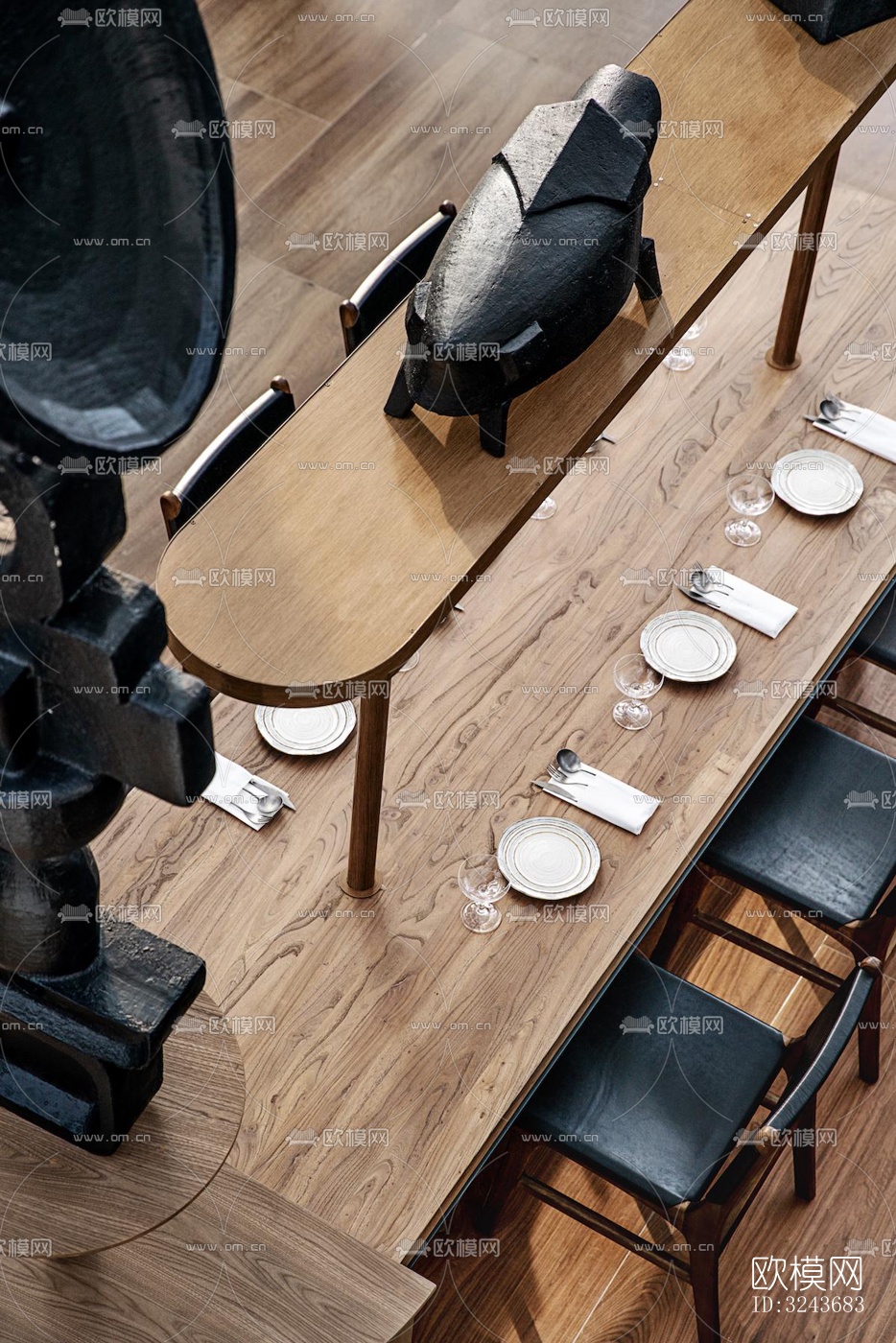 现代西餐厅效果图下载（渲染图2）