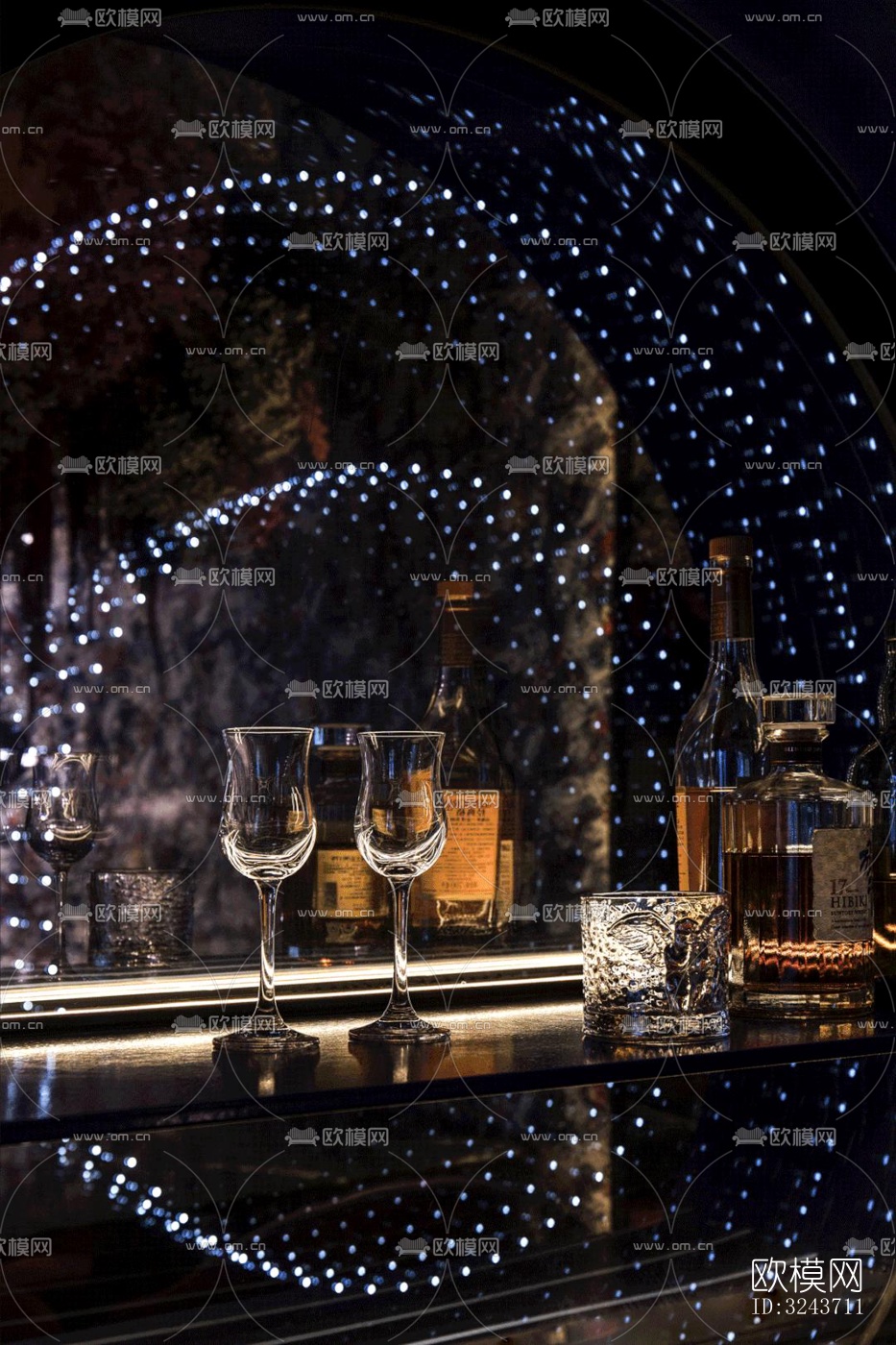 现代西餐厅效果图下载（渲染图7）