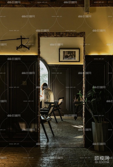 現(xiàn)代西餐廳效果圖下載(渲染圖16)