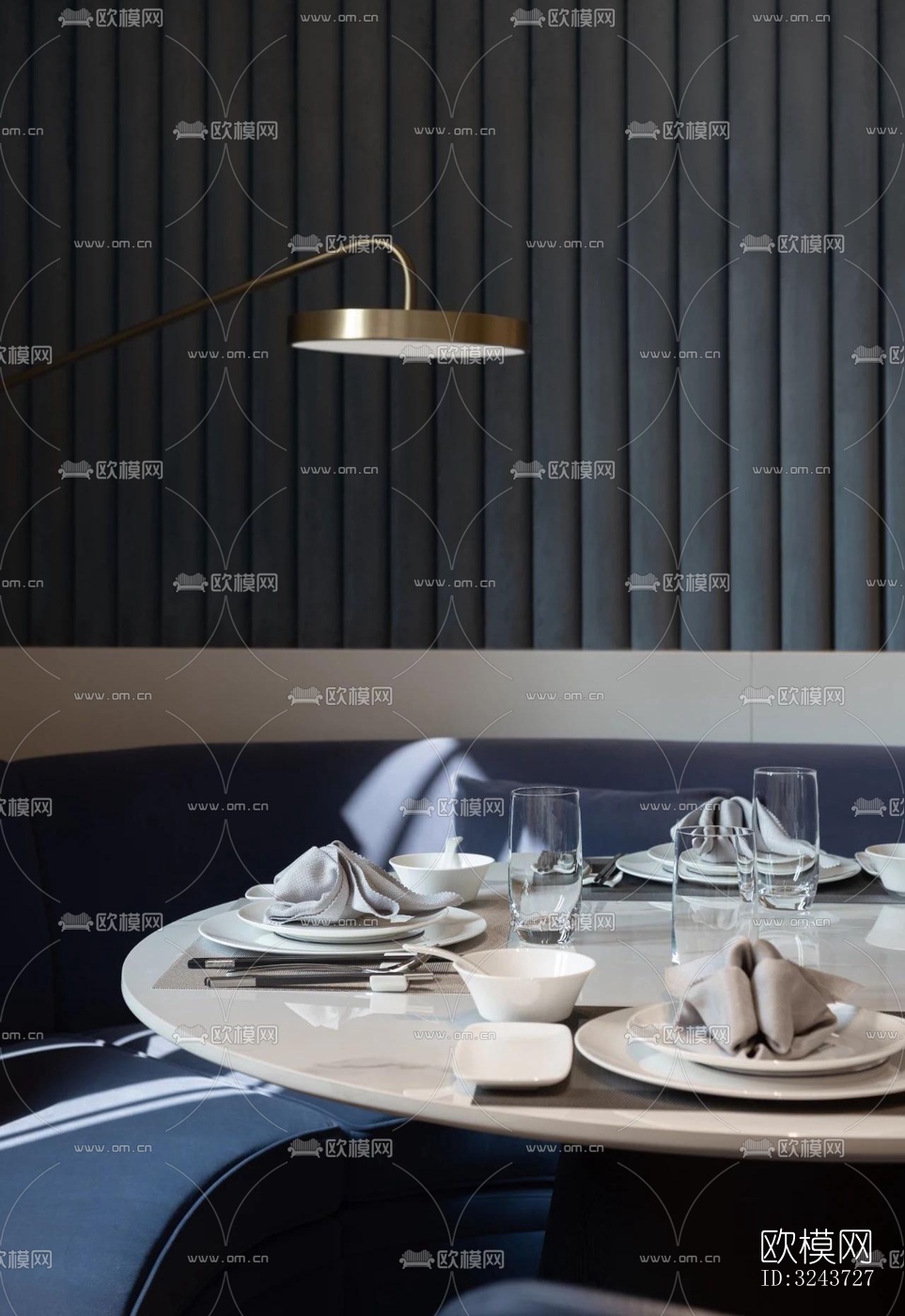 现代西餐厅效果图下载（渲染图13）