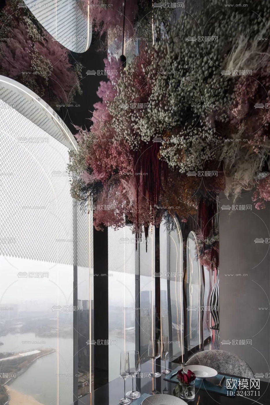 现代西餐厅效果图下载（渲染图8）