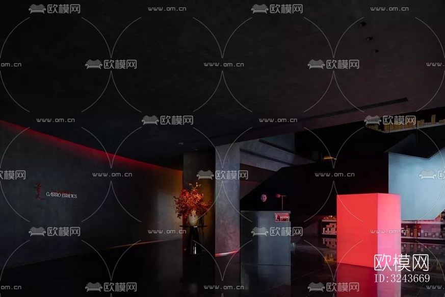 现代西餐厅效果图下载(渲染图9)