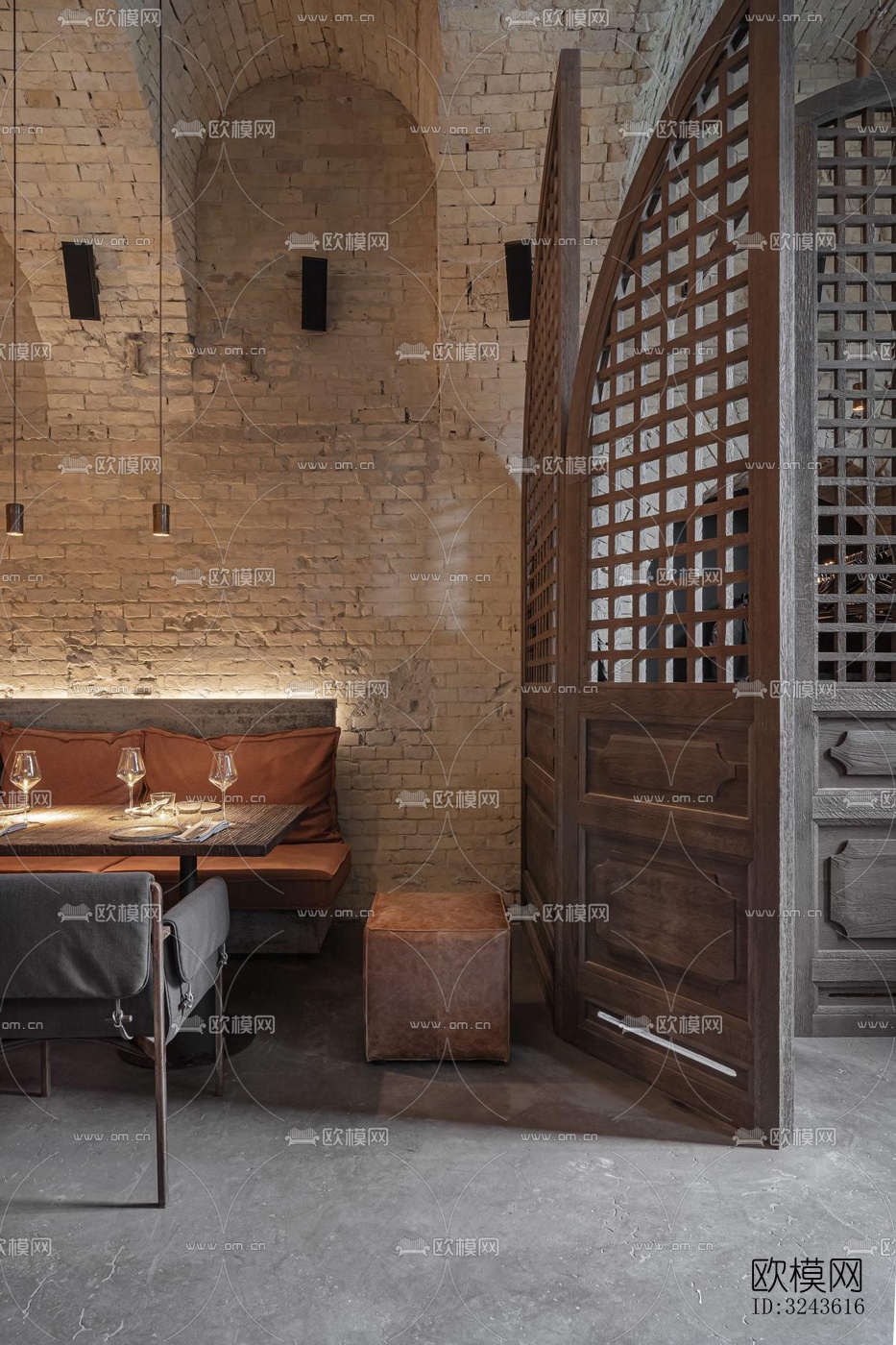 侘寂西餐厅效果图下载（渲染图11）