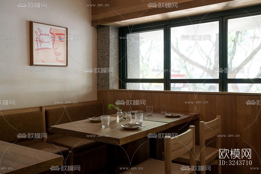 現(xiàn)代西餐廳效果圖下載(渲染圖8)