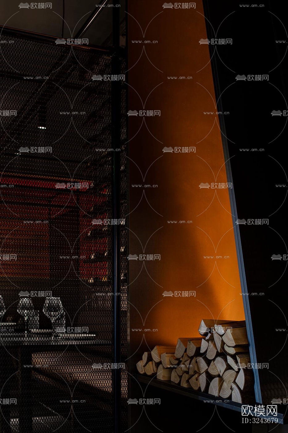 现代西餐厅效果图下载（渲染图11）