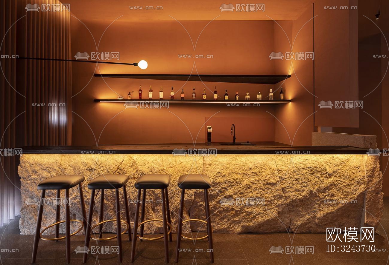 现代西餐厅效果图下载（渲染图16）