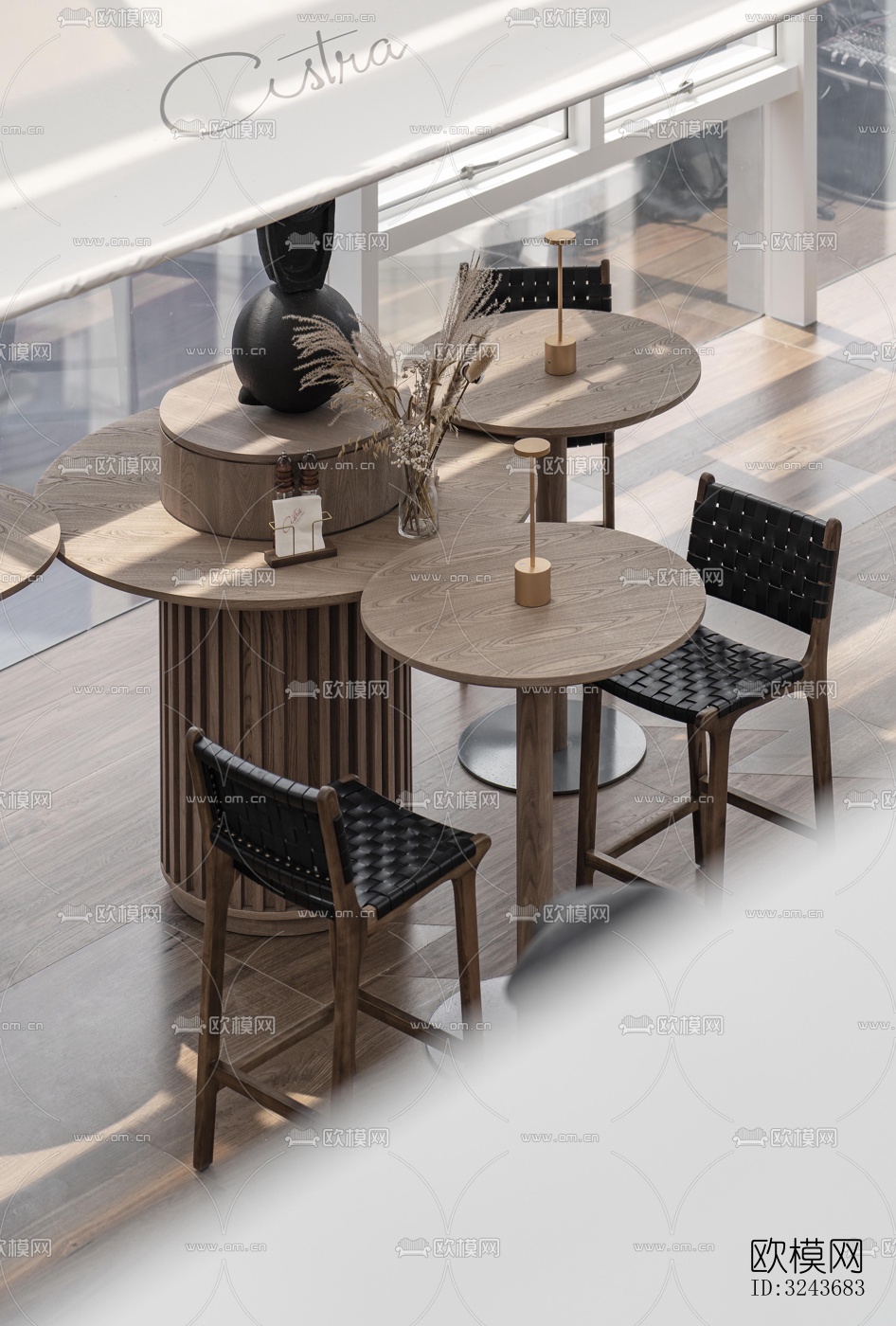 现代西餐厅效果图下载（渲染图3）