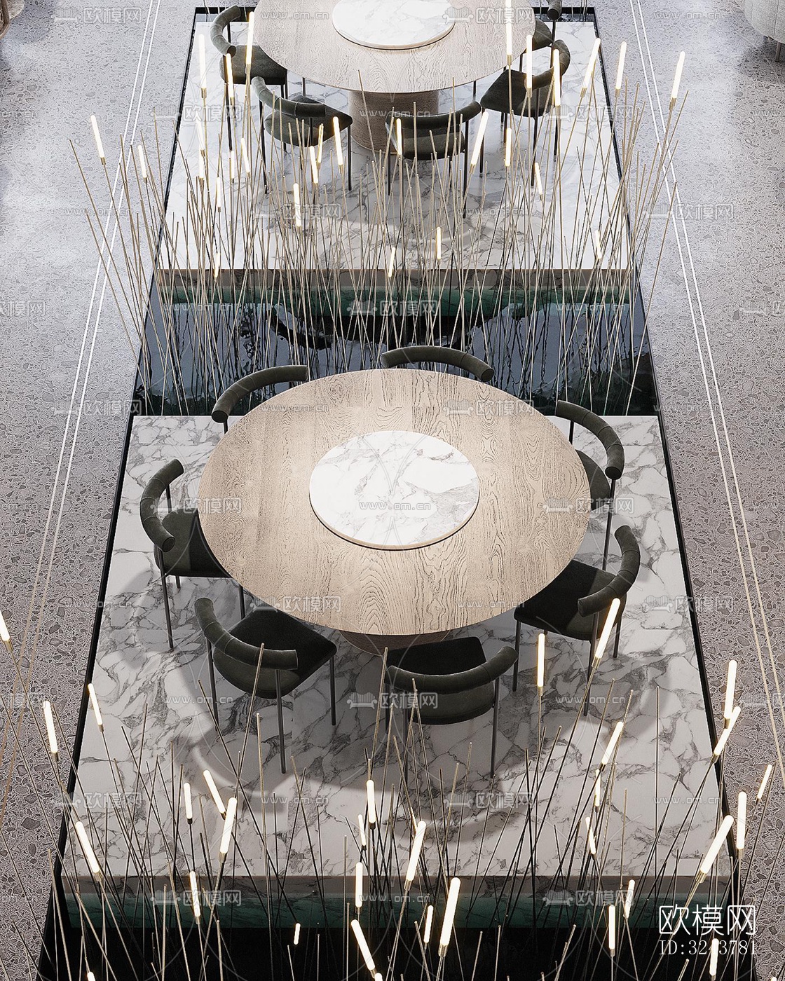 现代西餐厅效果图下载（渲染图9）