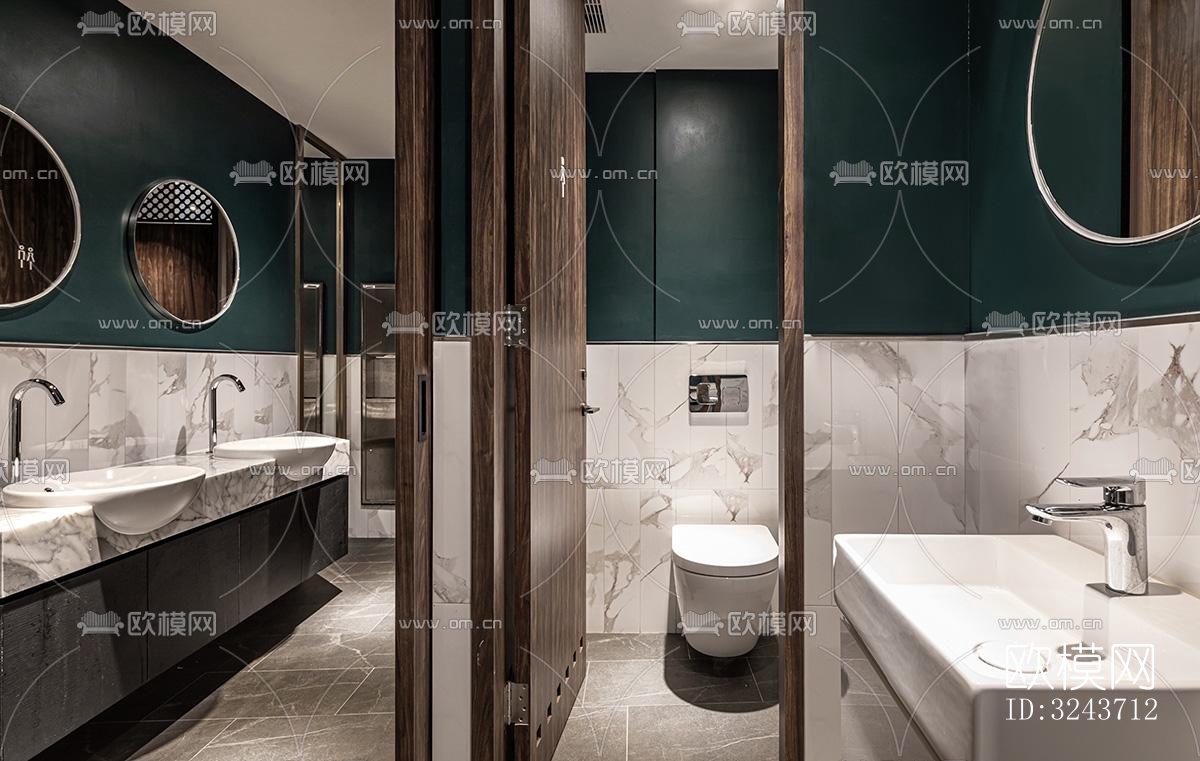 现代西餐厅效果图下载（渲染图13）