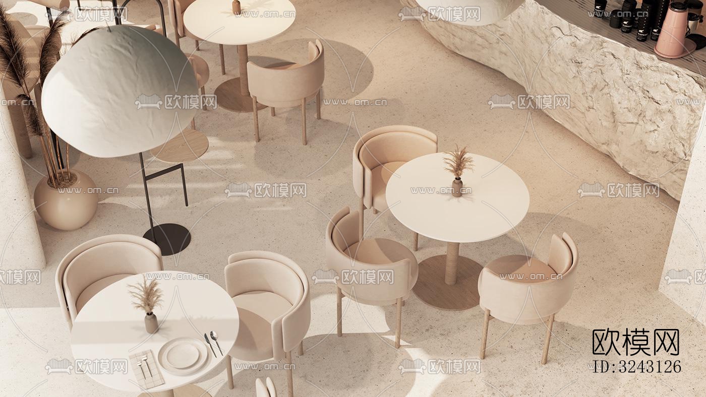 现代咖啡奶茶效果图下载（渲染图4）