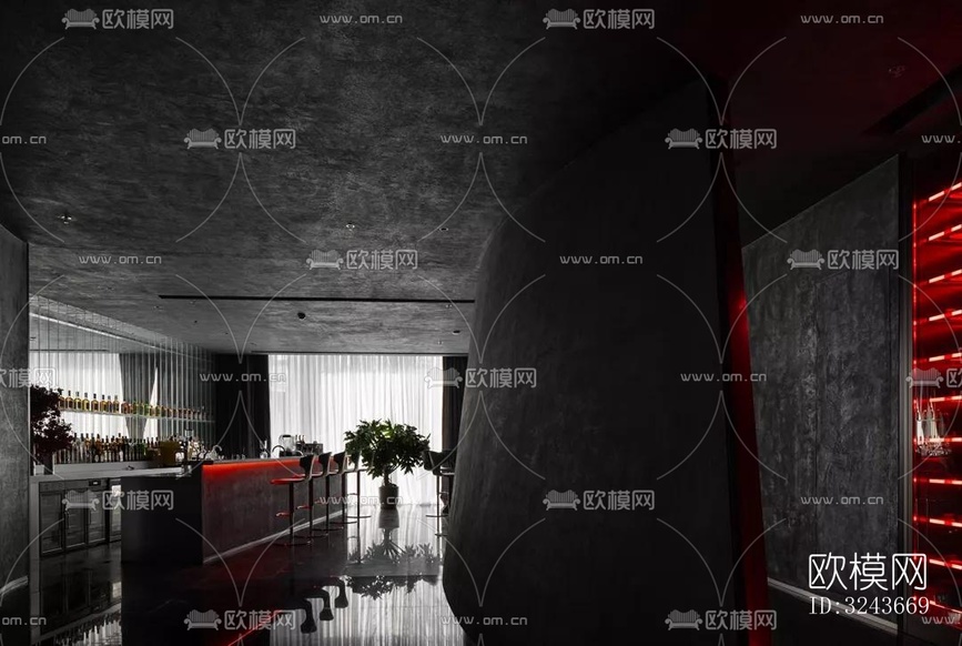 现代西餐厅效果图下载(渲染图16)