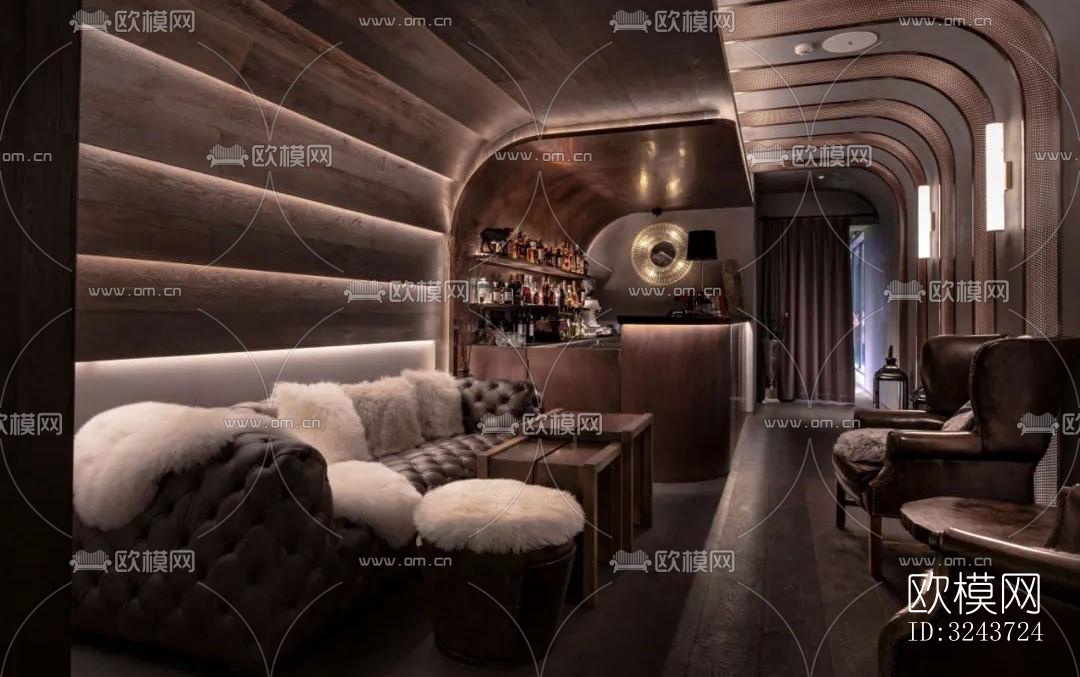 现代西餐厅效果图下载（渲染图15）