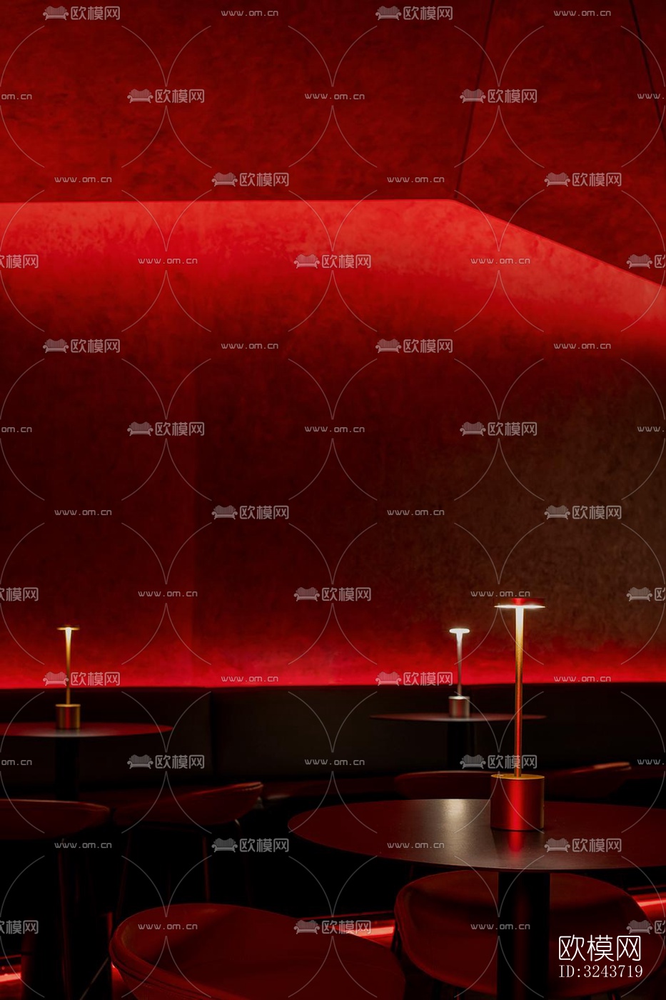 现代西餐厅效果图下载（渲染图11）