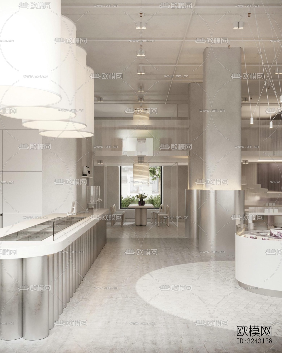 现代咖啡奶茶效果图下载（渲染图4）