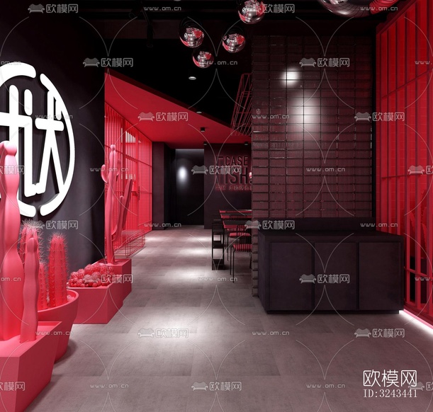 現(xiàn)代火鍋烤肉效果圖下載(渲染圖7)