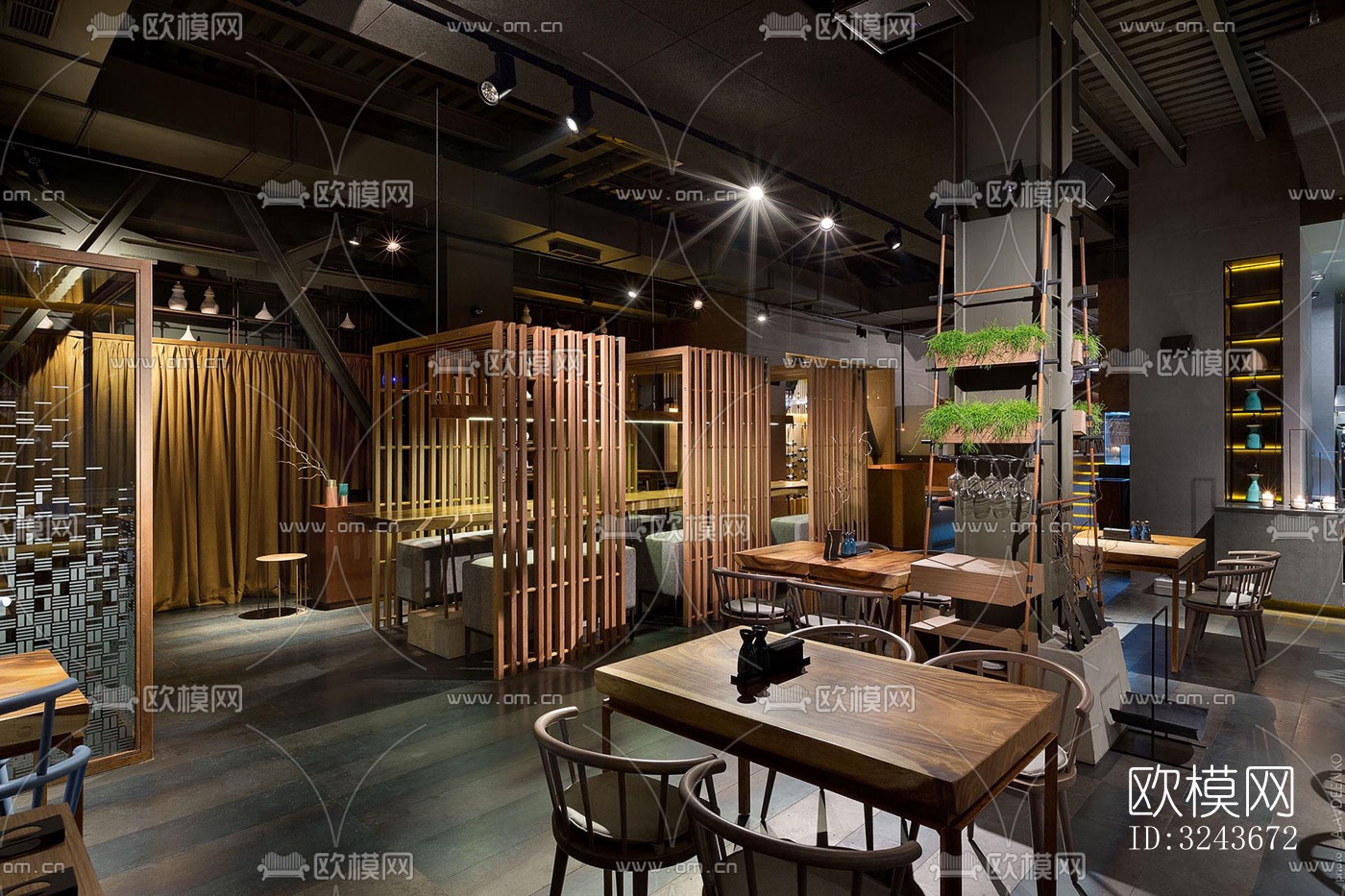 現(xiàn)代西餐廳效果圖下載（渲染圖1）
