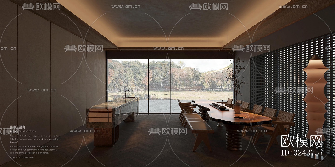 现代西餐厅效果图下载（渲染图11）