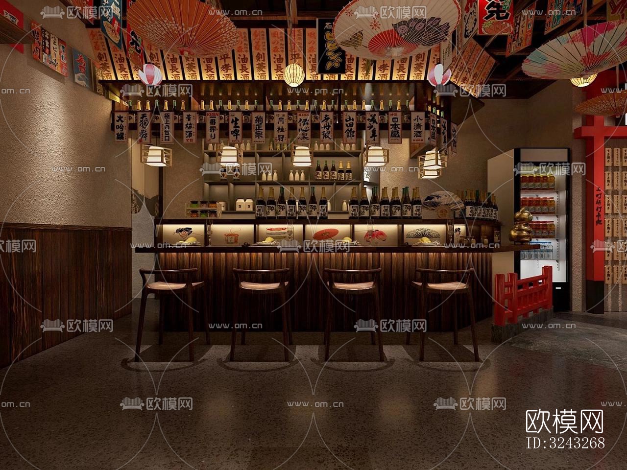 日式日韩料理效果图下载（渲染图2）