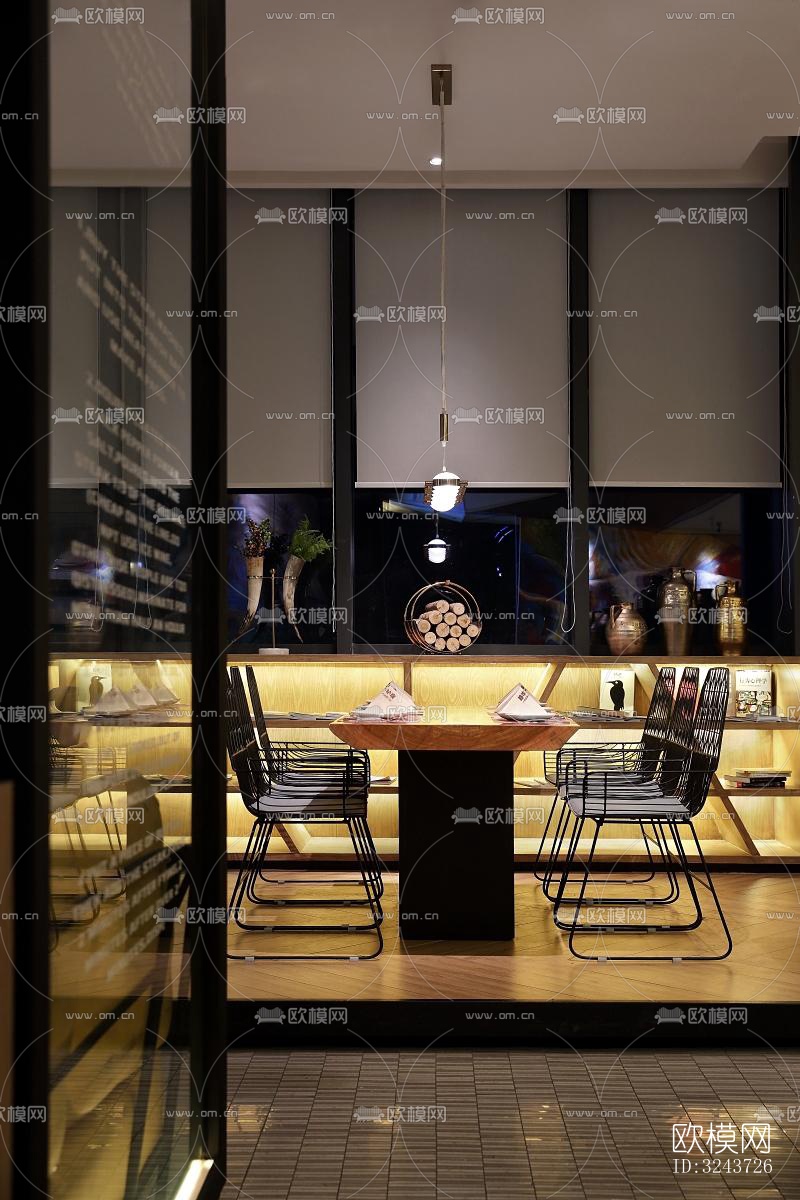 现代西餐厅效果图下载（渲染图5）