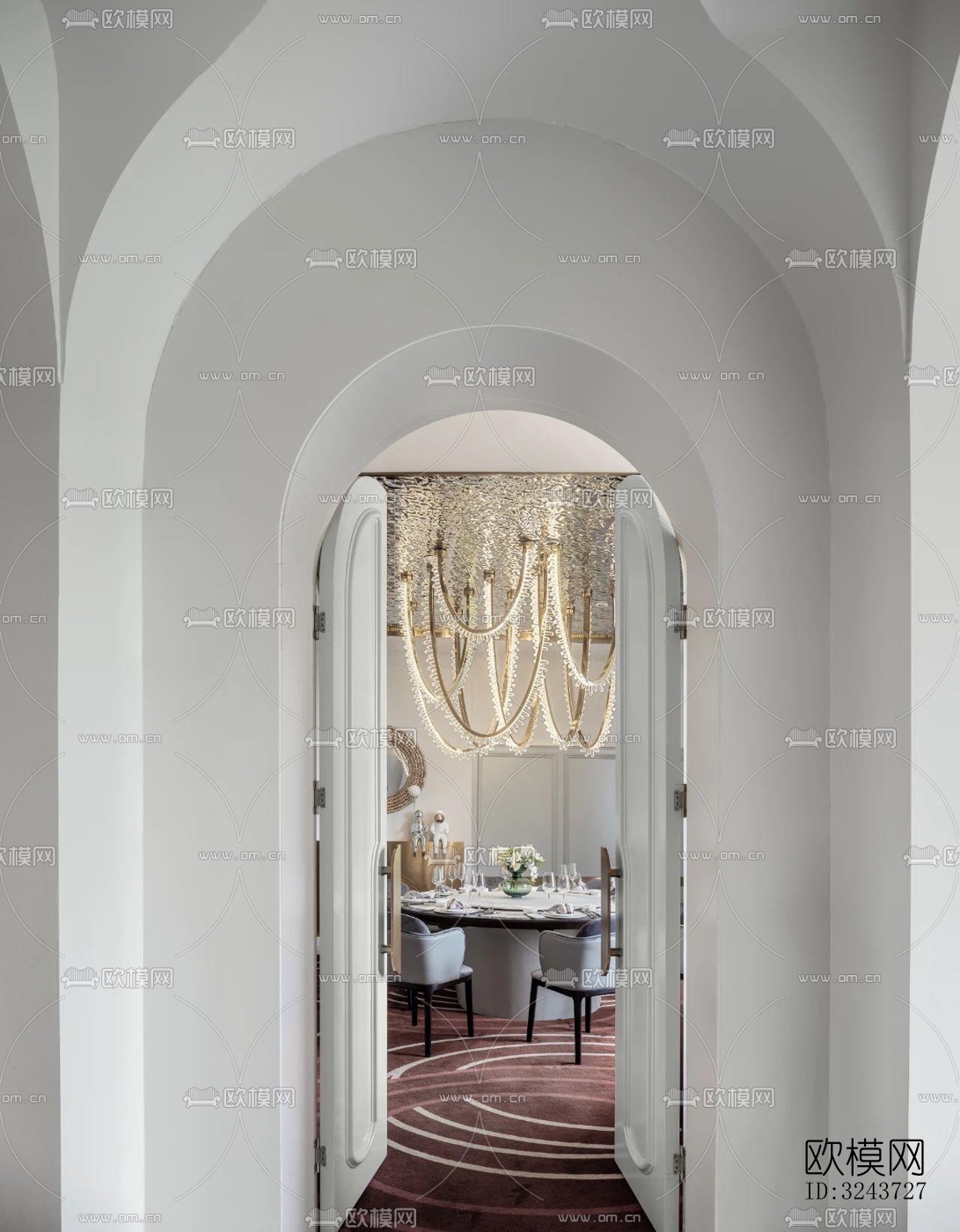 现代西餐厅效果图下载（渲染图16）
