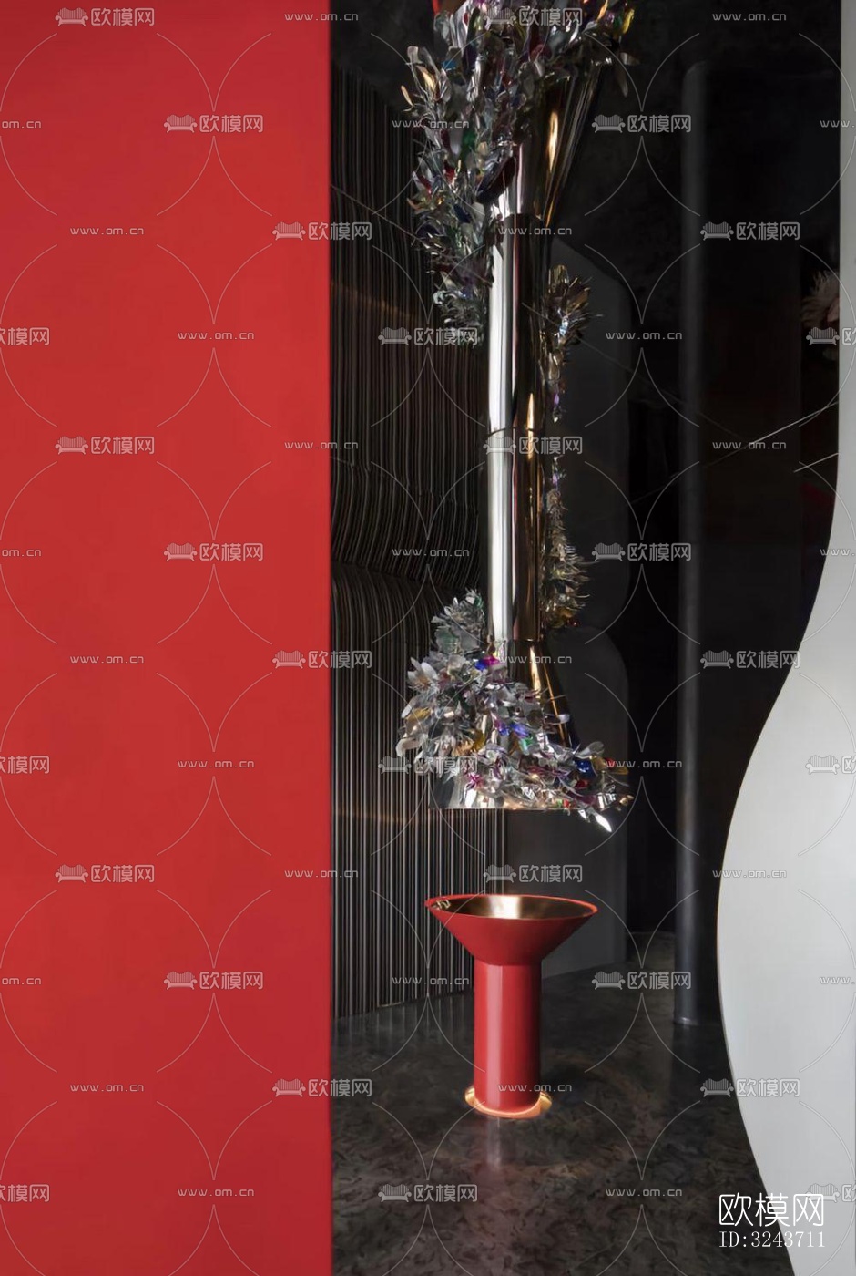 现代西餐厅效果图下载（渲染图5）