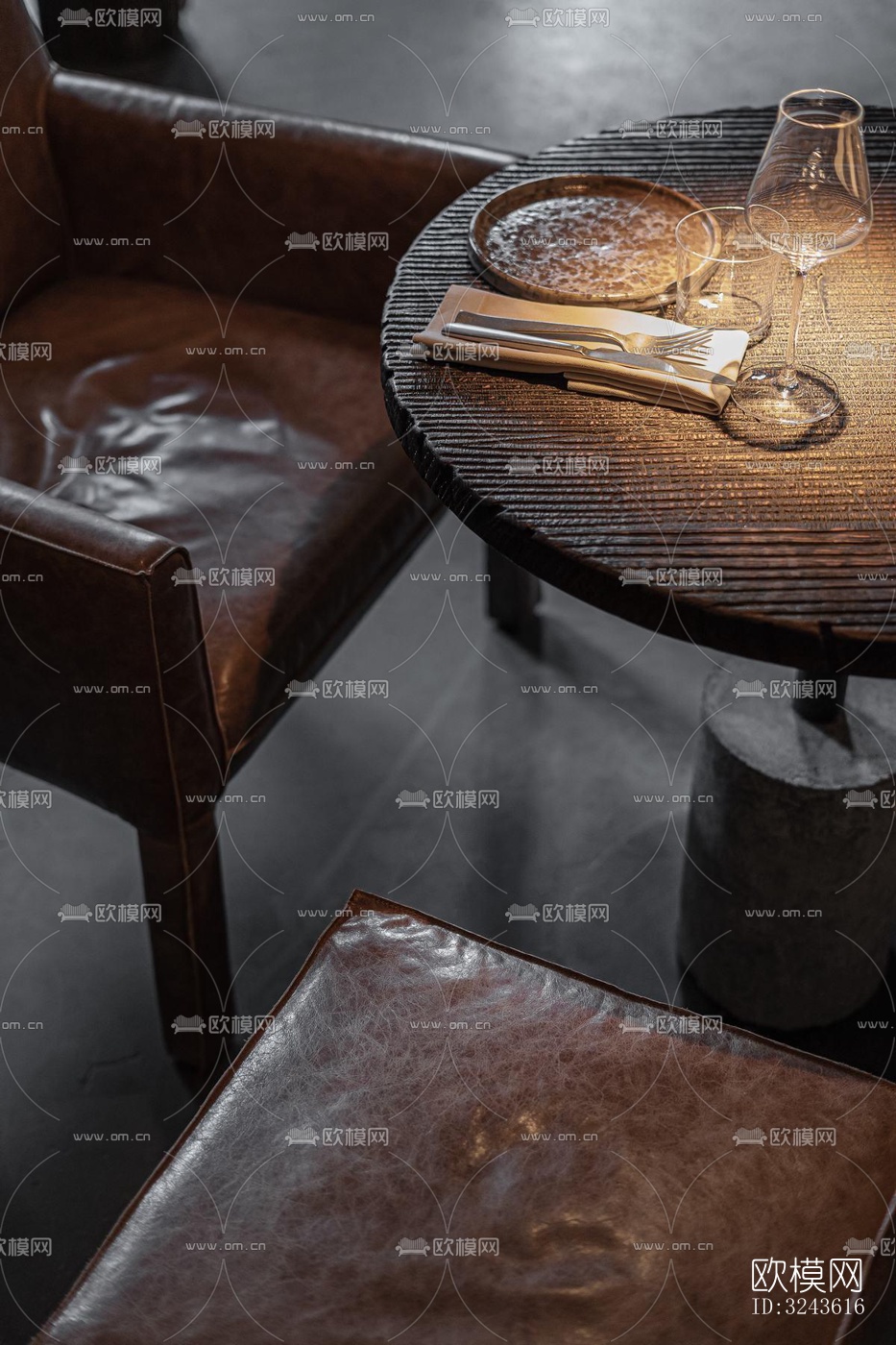 侘寂西餐厅效果图下载（渲染图8）