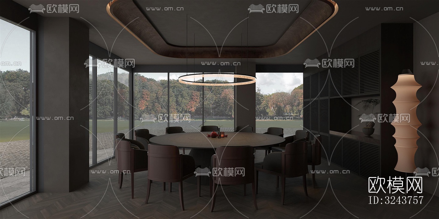 现代西餐厅效果图下载（渲染图2）