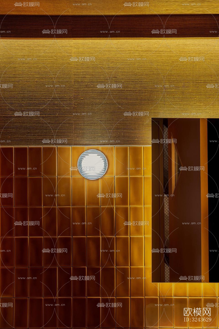 工业风西餐厅效果图下载（渲染图4）