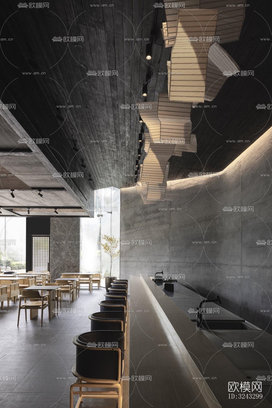 现代日韩料理效果图下载（渲染图2）