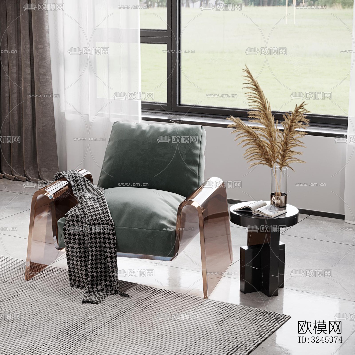 现代客餐厅效果图下载（渲染图6）