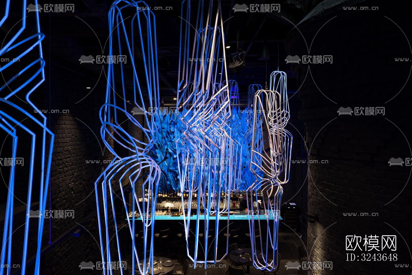 现代西餐厅效果图下载（渲染图6）