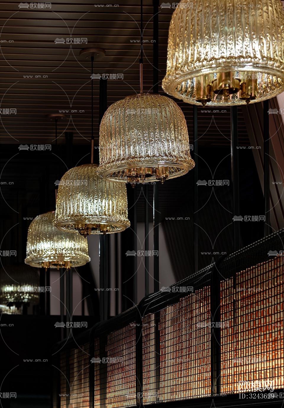 工业风西餐厅效果图下载（渲染图9）