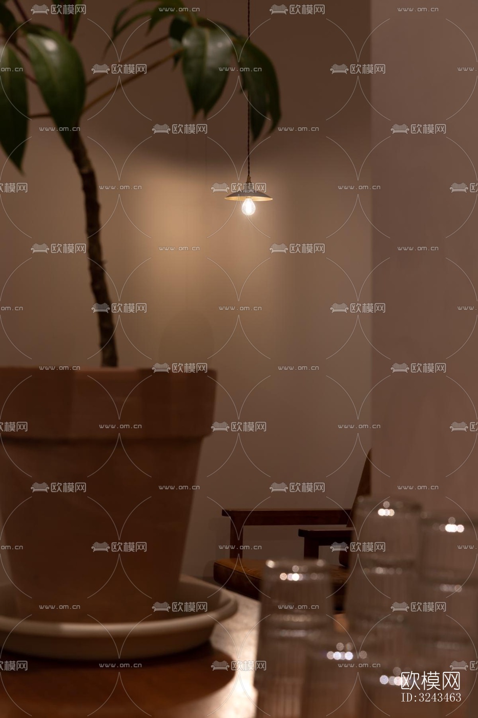 侘寂蛋糕甜品效果图下载（渲染图9）