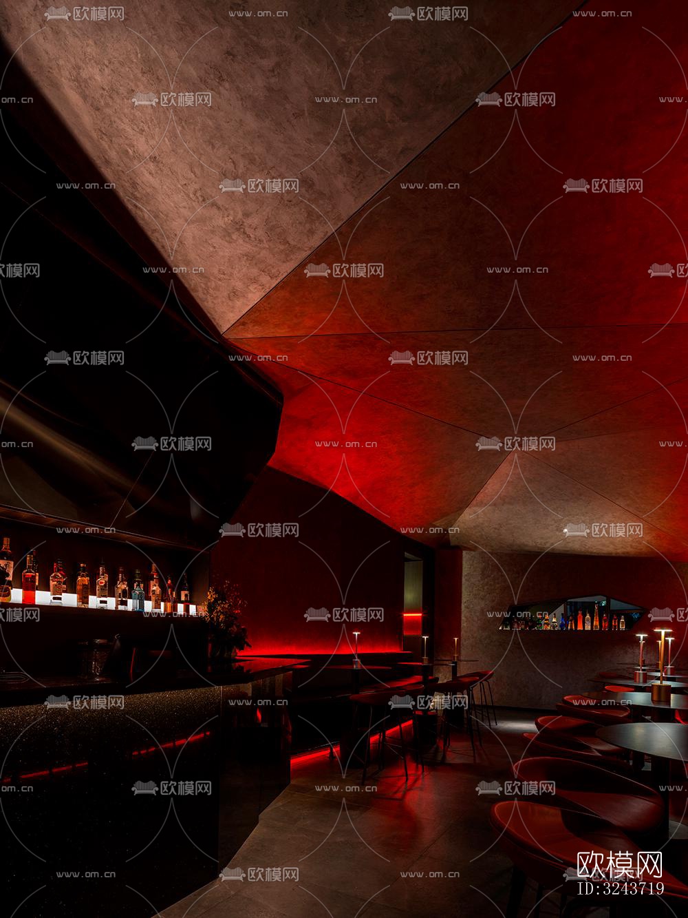 现代西餐厅效果图下载（渲染图10）