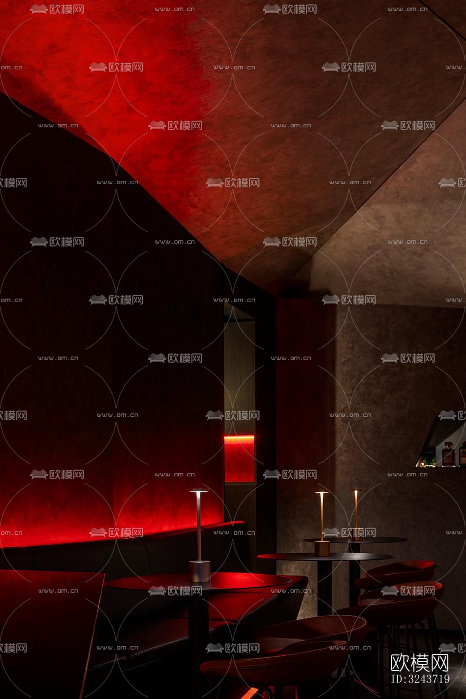 现代西餐厅效果图下载（渲染图12）