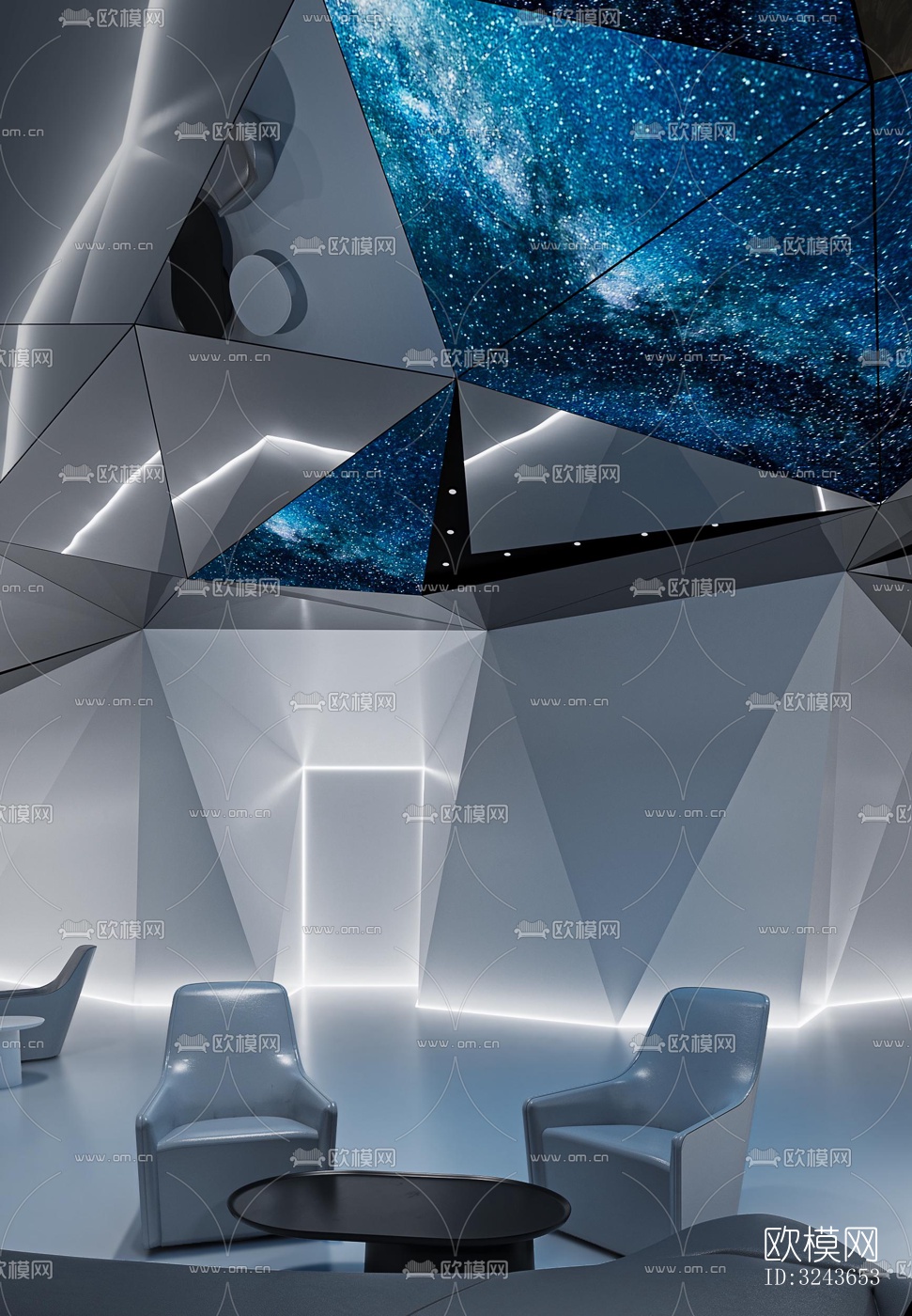 现代西餐厅效果图下载（渲染图3）