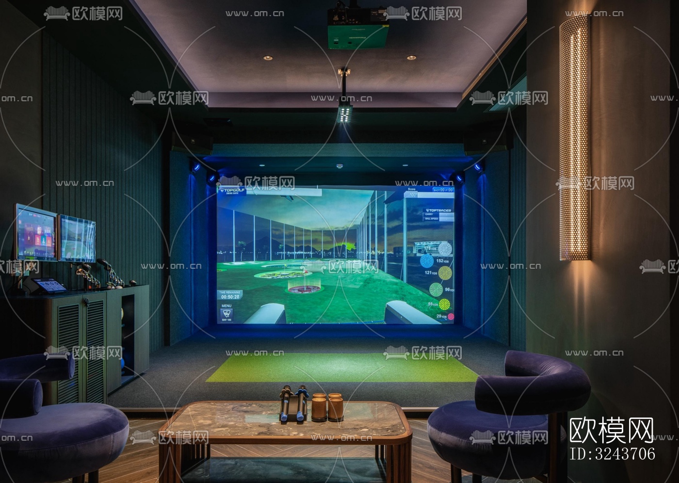 现代西餐厅效果图下载（渲染图14）