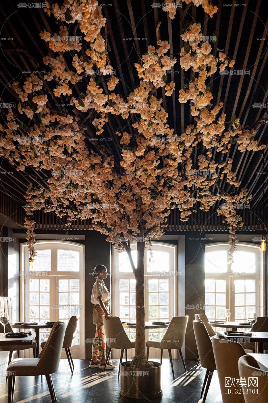 现代西餐厅效果图下载（渲染图8）