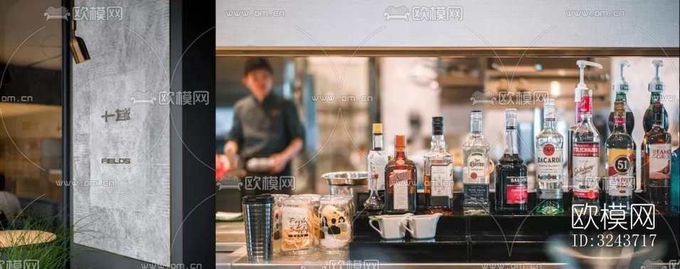 現(xiàn)代西餐廳效果圖下載(渲染圖12)