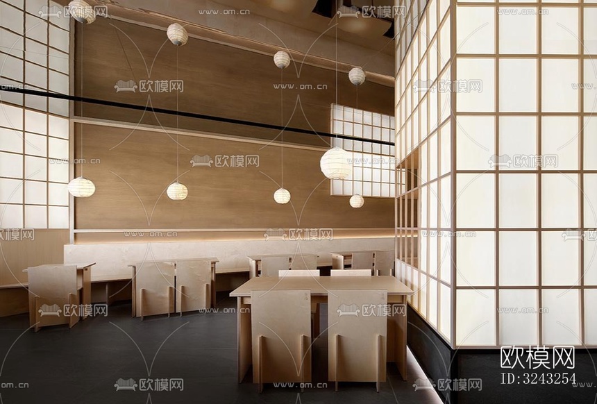 日式日韓料理效果圖下載(渲染圖1)